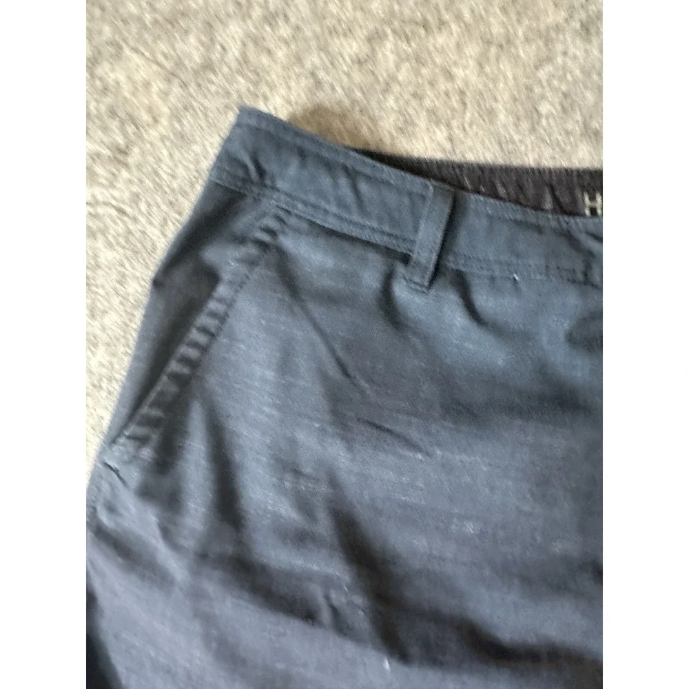 HANG TEN Shorts Mens 40 Blue Button Zip Drawstring Pockets Hybrid Casual Travel